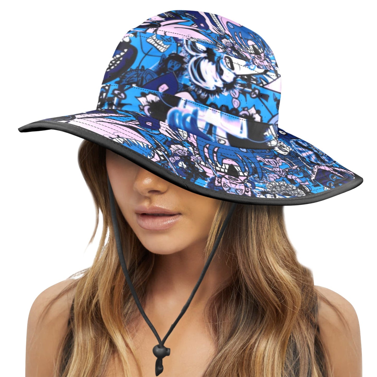 Sketchy Cotton Razz Bucket Hat