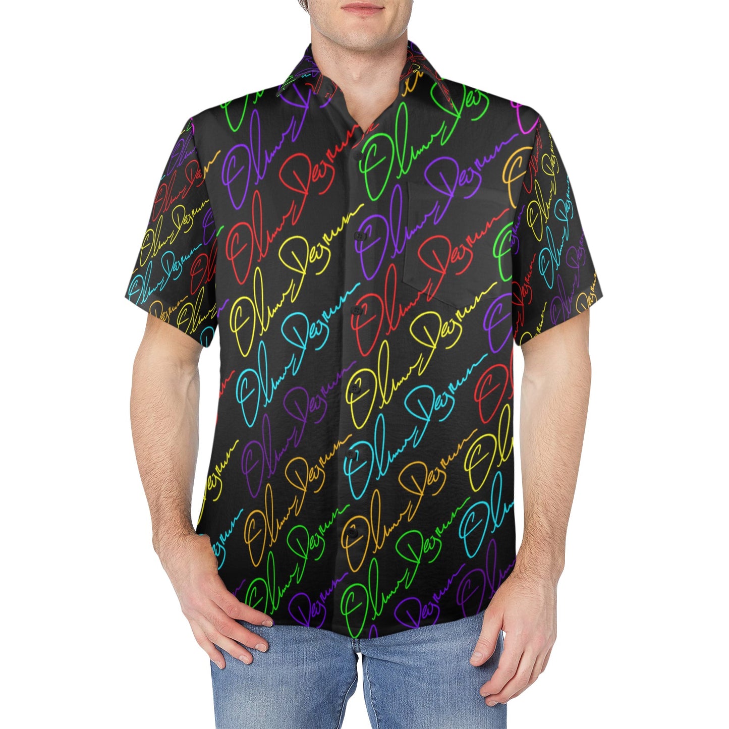 Rainbow Signature Button Down