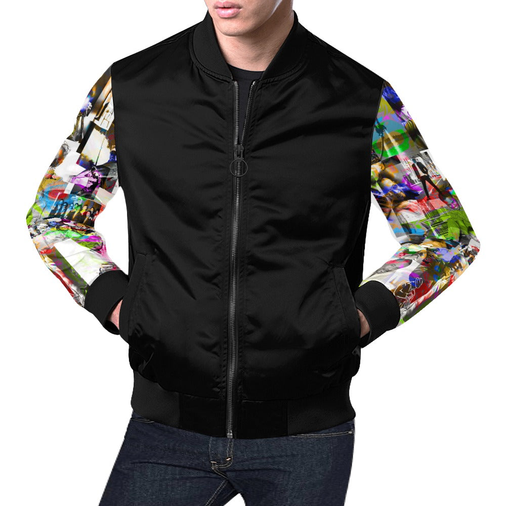 Skip Martin Black Front Bomber Jacket