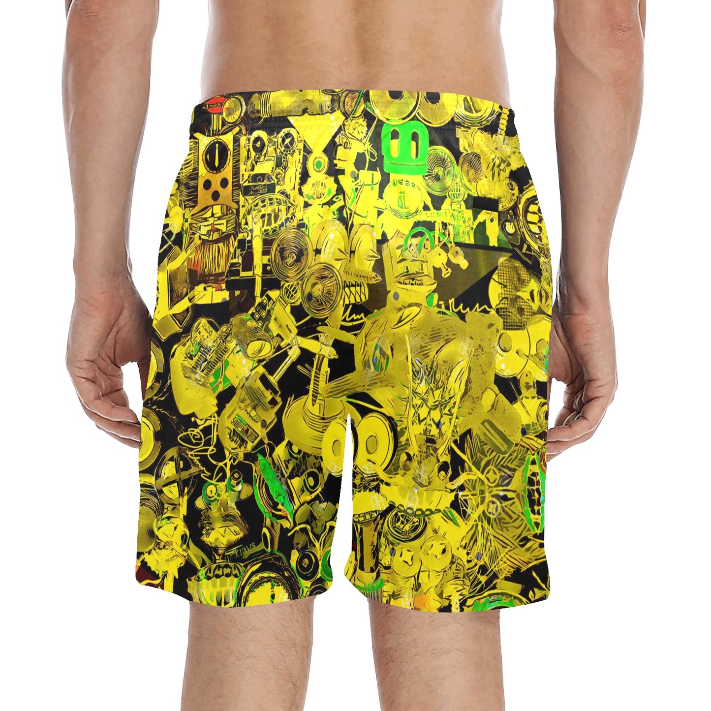 SP  Camo Yellow Beach Shorts