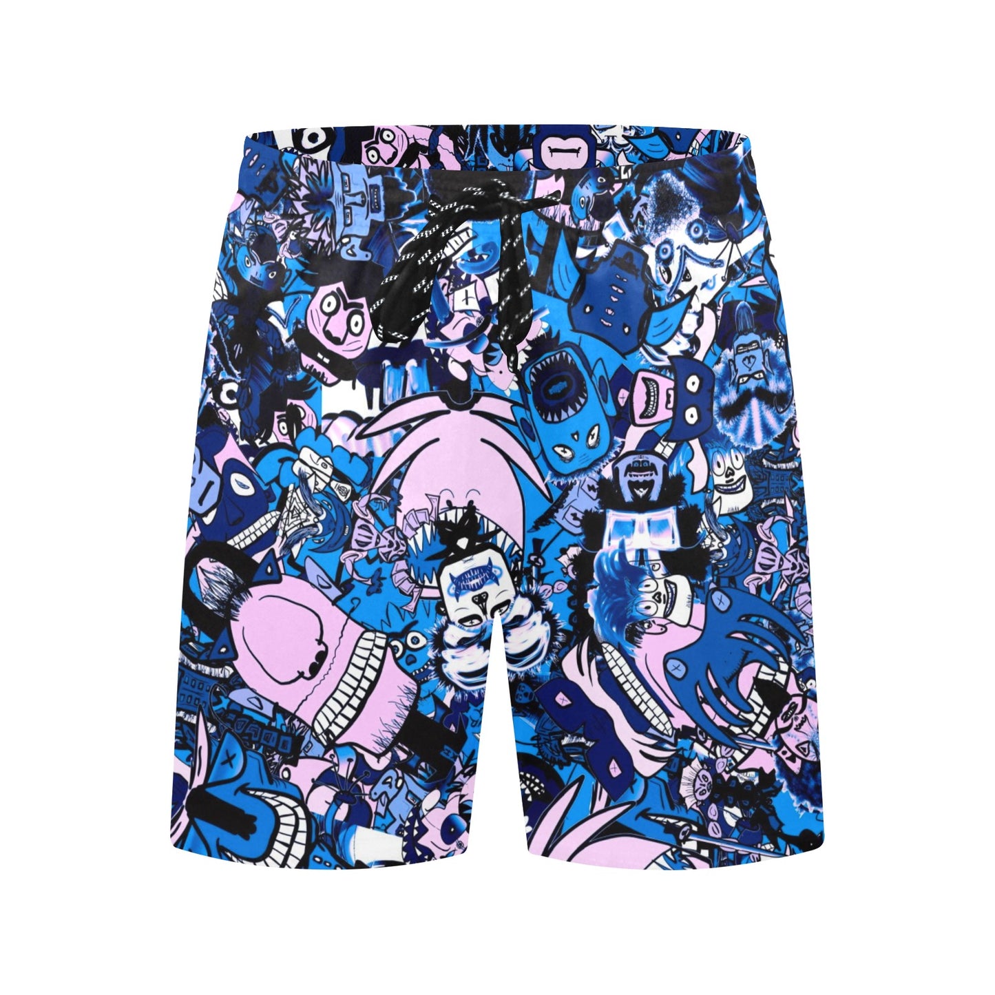 Very Sketchy Bubble Gum Beach Shorts