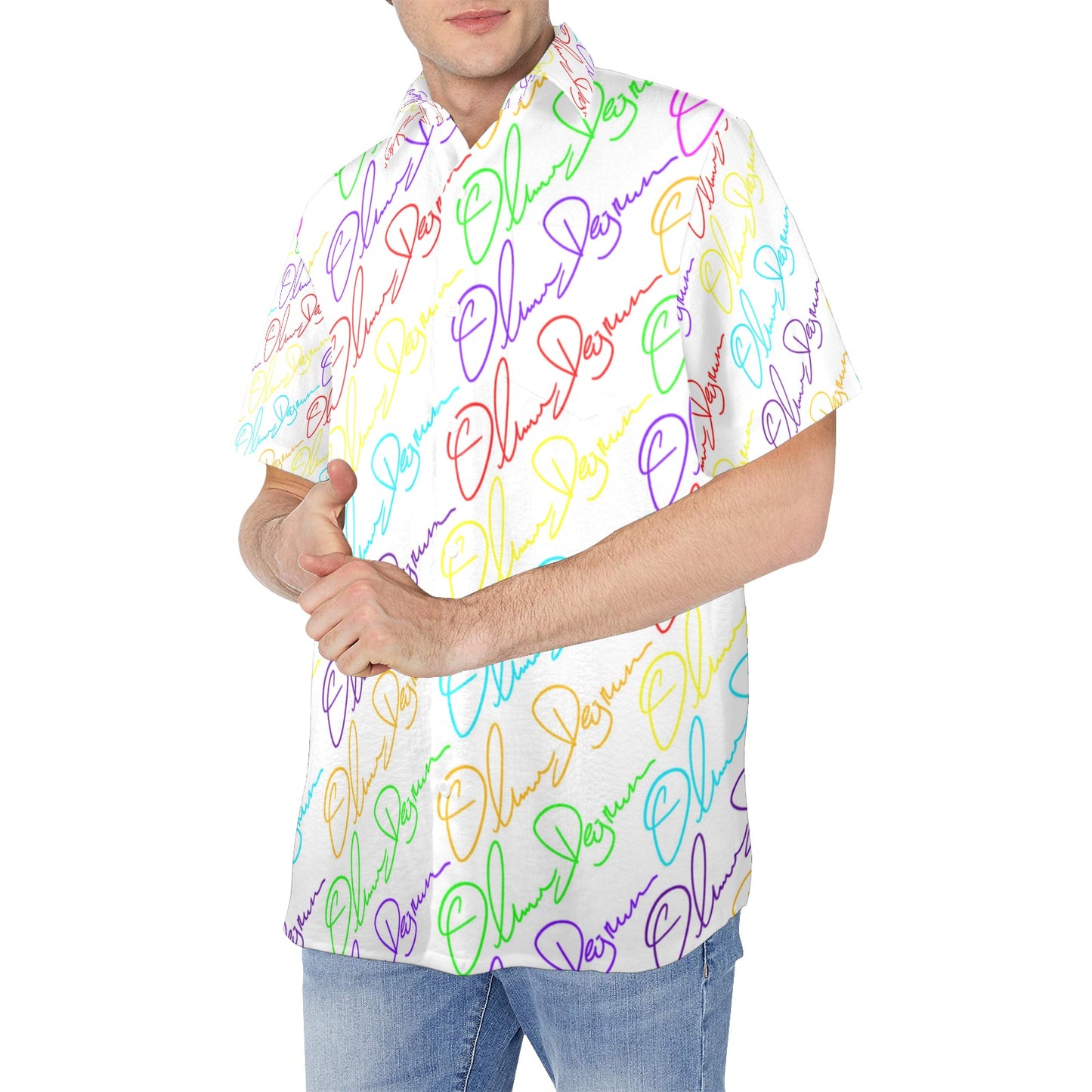 Rainbow Signature Button Down