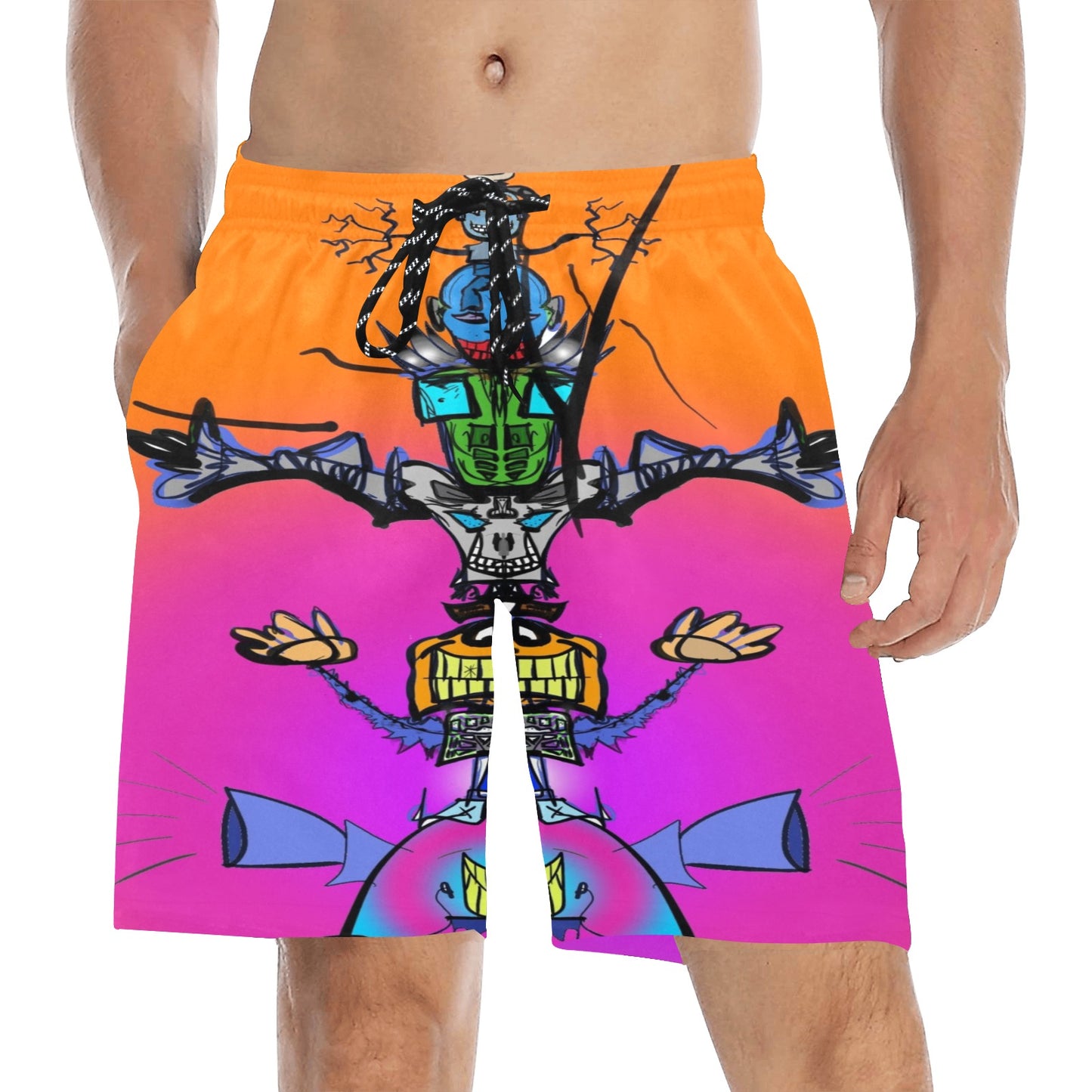 Totem Pole 1 Beach Shorts