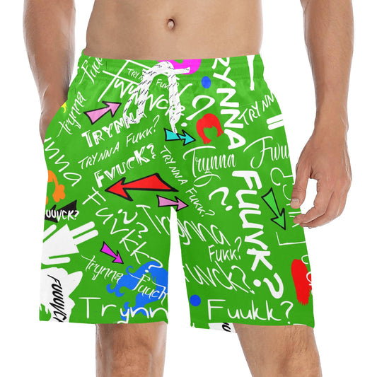 TF Lime Green Beach Shorts